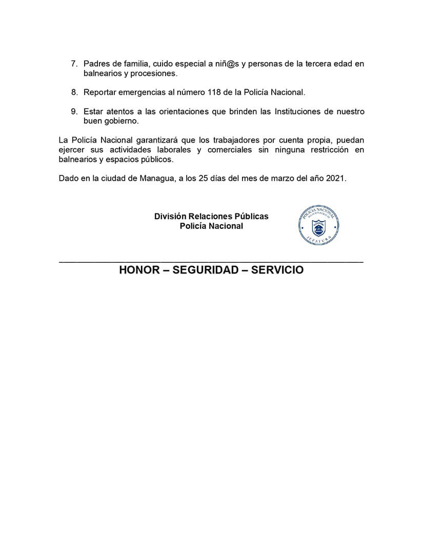 pn-regulaciones-semana-santa-nicaragua